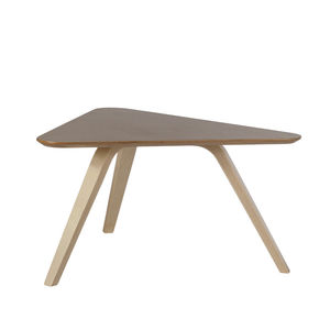 table basse contemporaine / en bouleau / ronde / triangulaire