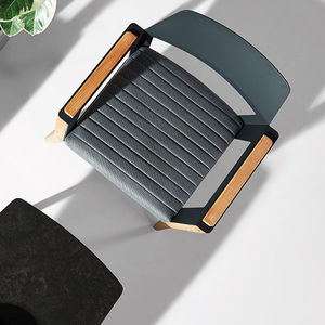 fauteuil contemporain / en tissu / en bois / aluminium