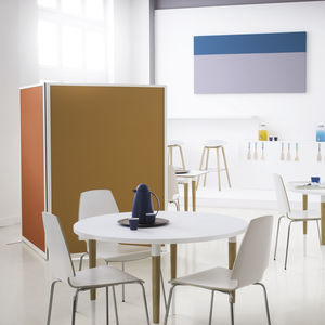 séparateur de bureau au sol / en tissu / en polycarbonate / d'aluminium
