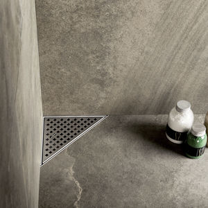 bonde de douche en acier inoxydable brossé 1