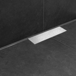 bonde de douche en acier inoxydable brossé