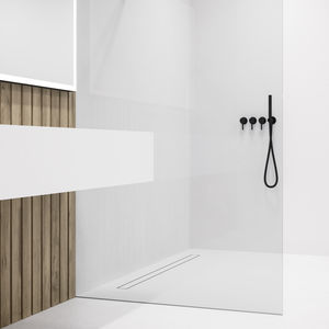 caniveau de douche en acier inoxydable brossé