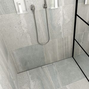 bonde de douche en acier inoxydable brossé