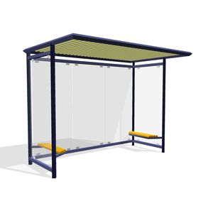 abribus en métal / en verre