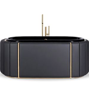 baignoire à poser / ovale / en fibre de verre