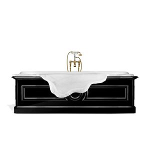 baignoire en îlot / en marbre / en bois