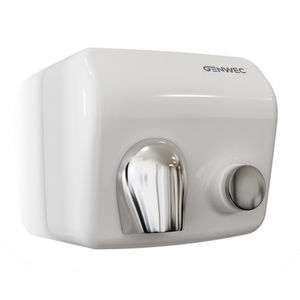 sèche-mains bouton poussoir