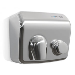 sèche-mains bouton poussoir