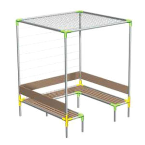 banc public / contemporain / en bois / en aluminium
