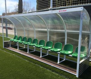 banc de touche / contemporain / en acier / en plastique