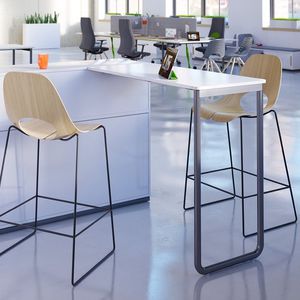 chaise de bar contemporaine / avec repose-pieds / luge / tapissée