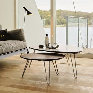 table basse contemporaine / en chêne / en noyer / en bois massif