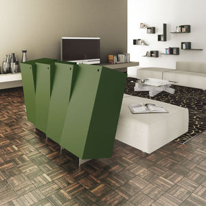 buffet design original / en métal / en MDF laqué / avec étagère