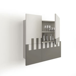 buffet mural / contemporain / en chêne / en MDF laqué