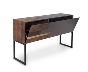 buffet contemporain / en chêne / en MDF / en bois teinté