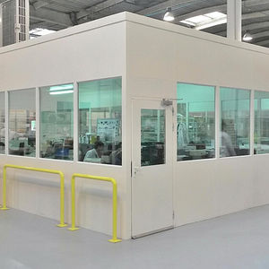 cloison séparatrice amovible / modulaire / en verre / en acier