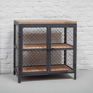 buffet contemporain / en bois / en acier