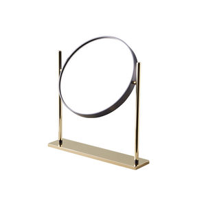 miroir à poser / contemporain / rond / en laiton