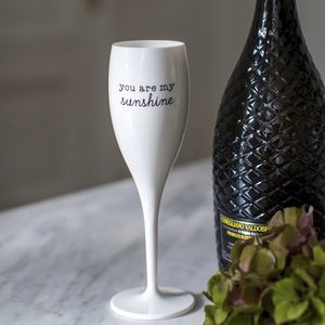 flûte à champagne en plastique recyclé