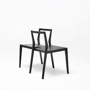 chaise contemporaine / confident / en chêne / en noyer