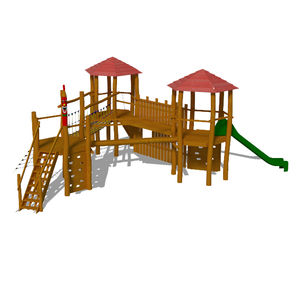 structure de jeu pour aire de jeux / en acier inoxydable / en HPL / modulaire