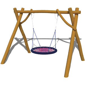 balançoire en acier inoxydable / en bois / pour parc de jeux