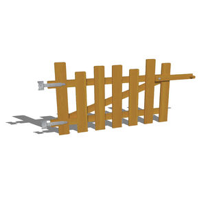 clôture pour parc de jeux / à lames / en bois