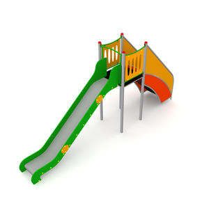 toboggan droit / pour aire de jeux / en acier inoxydable