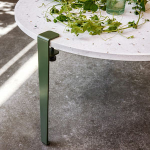 pied de table en acier à revêtement par poudre