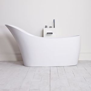 baignoire à poser / ovale / en composite / en fonte minérale