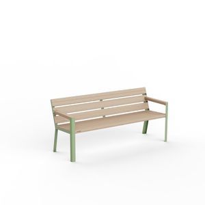 banc public en acier inoxydable à revêtement par poudre 1