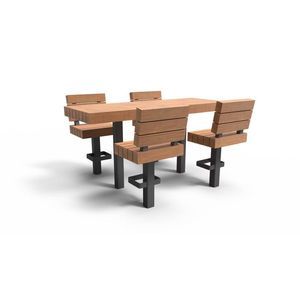 ensemble table et bancs contemporain 1