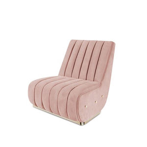chauffeuse contemporaine / en velours / verte / rose