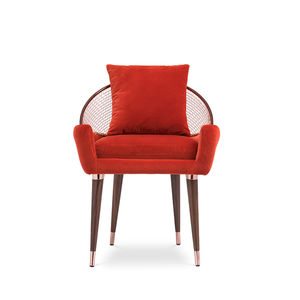 chaise de salle à manger contemporaine / tapissée / sur mesure / avec coussin amovible