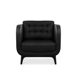 fauteuil contemporain / en cuir / en noyer / personnalisable