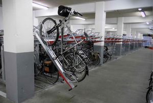 range-vélo en acier galvanisé / à deux niveaux / pour espace public