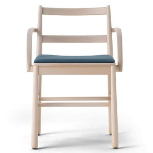 chaise design scandinave / tapissée / avec accoudoirs / en velours