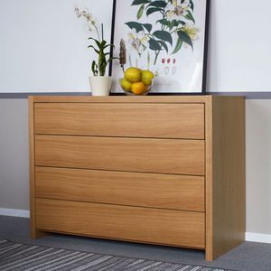 commode contemporaine / en chêne / en noyer / en plaqué bois