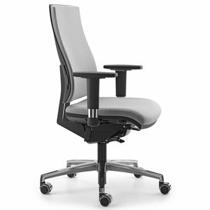 fauteuil de bureau contemporain / en tissu / à roulettes / avec accoudoirs