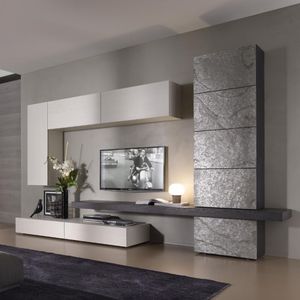 ensemble TV mural contemporain