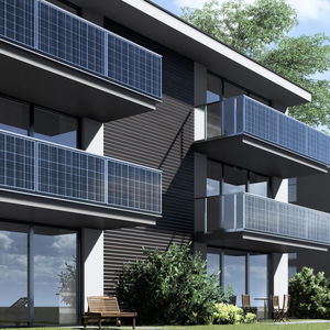 garde-corps avec panneau photovoltaïque intégré