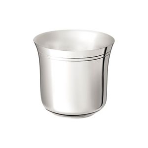 coquetier en métal argenté
