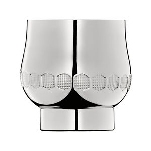 coquetier en métal argenté