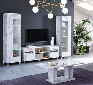 support TV sur pied contemporain