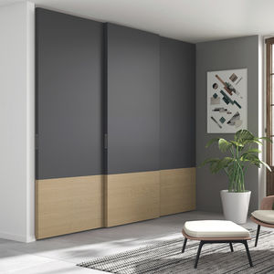 armoire murale / contemporaine / en bois laqué / en chêne