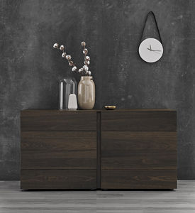 commode contemporaine / en MDF laqué / en plaqué bois / modulable