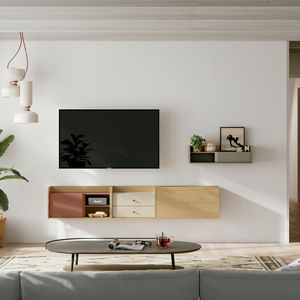 ensemble TV mural contemporain