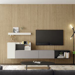 ensemble TV mural contemporain