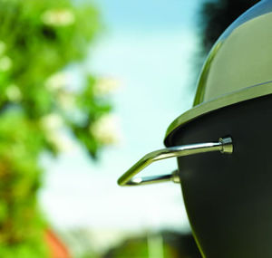 barbecue à charbon / sur roulettes / en acier inoxydable