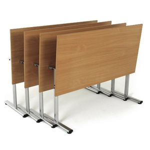 table contemporaine / aluminium / en stratifié / rectangulaire